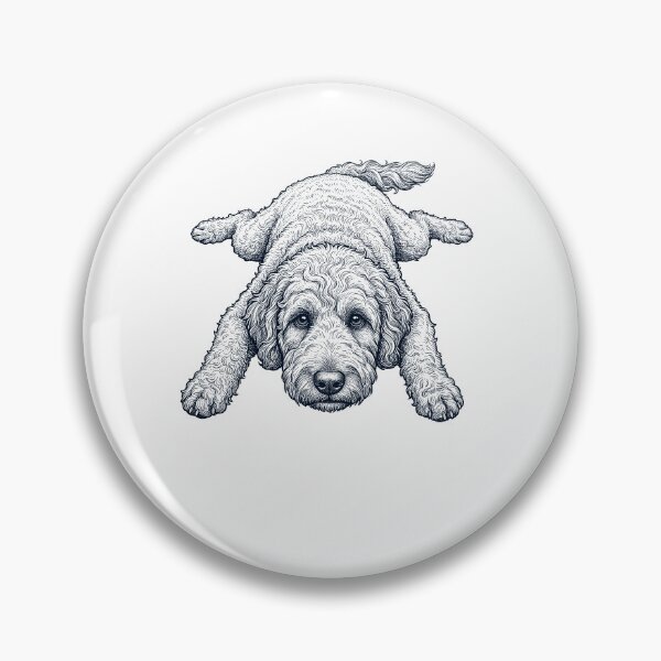 Item preview, Vintage Goldendoodle Splooting Dog Mom Dad Lover designed and sold by DoodleTortle.