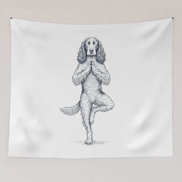 Item preview, Vintage Field Spaniel Yoga Tree Pose Dog Mom Lover designed and sold by TerryConnells.