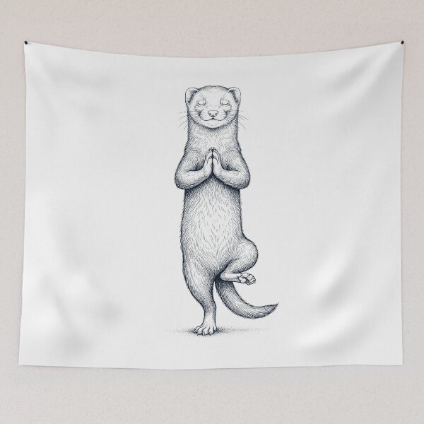 Item preview, Vintage Ferret Yoga Tree Pose Animal Lover designed and sold by TerryConnells.