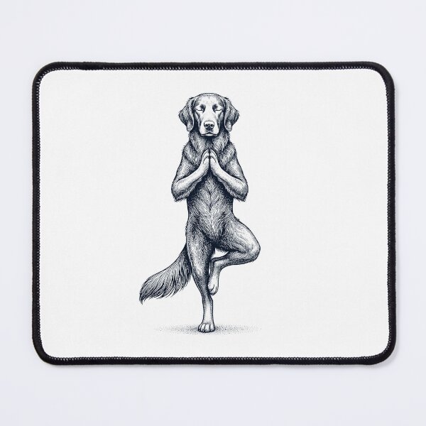 Item preview, Vintage Flat Coated Retriever Yoga Tree Pose Dog Mom Lover designed and sold by TerryConnells.