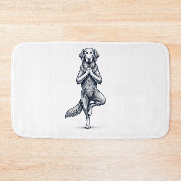 Item preview, Vintage Flat Coated Retriever Yoga Tree Pose Dog Mom Lover designed and sold by TerryConnells.