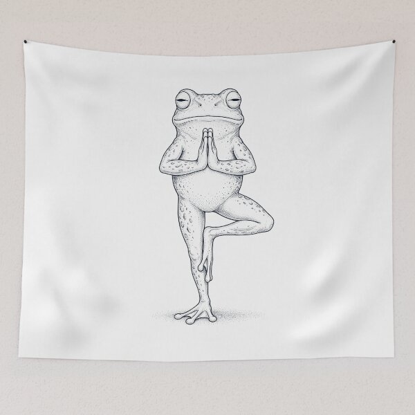 Item preview, Vintage Frog Yoga Tree Pose Animal Lover designed and sold by TerryConnells.