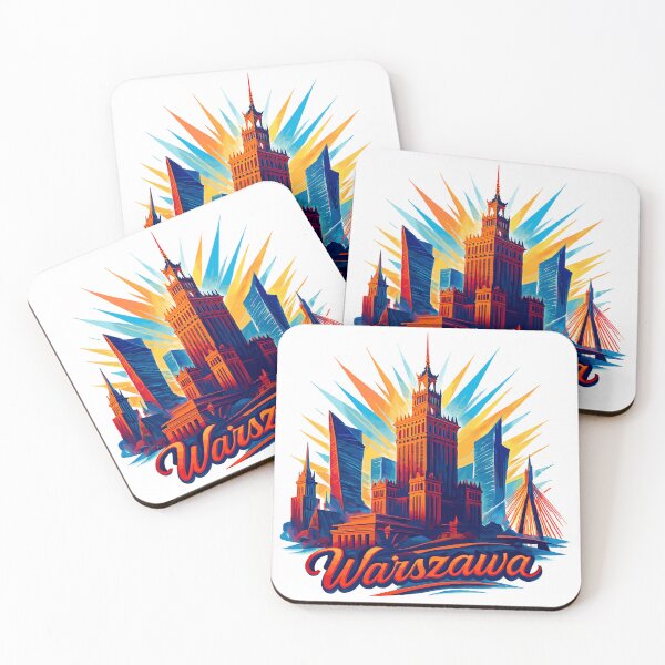 Item preview, Warsaw Skyline: A Modern Epic in Vibrant Colors designed and sold by Pineapple-Tree.