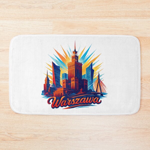 Item preview, Warsaw Skyline: A Modern Epic in Vibrant Colors designed and sold by Pineapple-Tree.