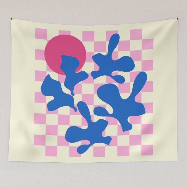 Item preview, Abstract Pink Matisse Checkered Modern Illustration designed and sold by MaiZephyr.