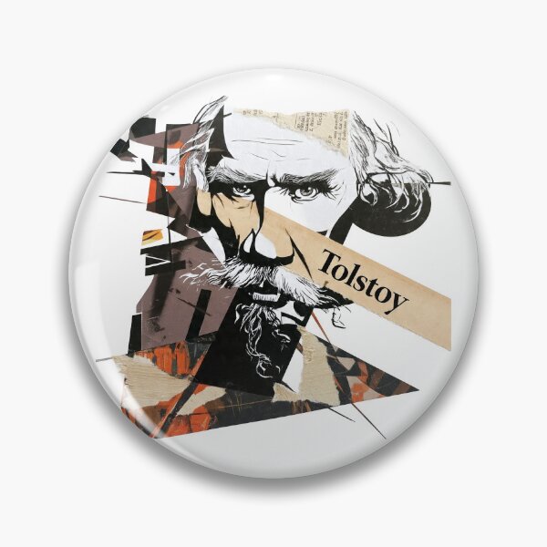 Item preview, Leo Tolstoy – Literary Collage Portrait Art Print | Russian Literature War and Peace Poster designed and sold by OzzFrequency.
