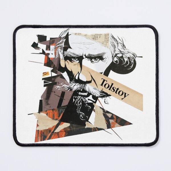 Item preview, Leo Tolstoy – Literary Collage Portrait Art Print | Russian Literature War and Peace Poster designed and sold by OzzFrequency.