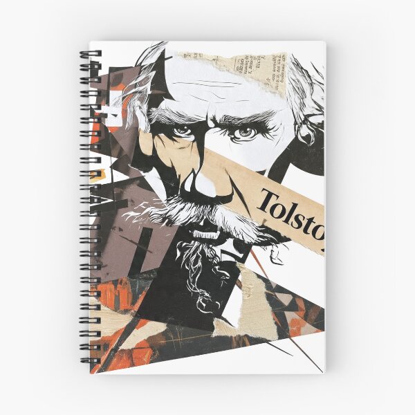 Item preview, Leo Tolstoy – Literary Collage Portrait Art Print | Russian Literature War and Peace Poster designed and sold by OzzFrequency.