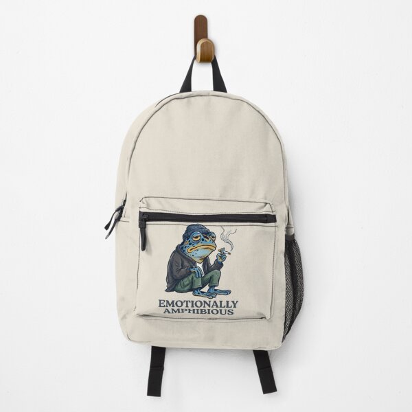 Item preview, Emotionally Amphibious Frog Meme T‑Shirt & Sticker – Funny Moody Frog Mental Health Humor designed and sold by ZyxDes.