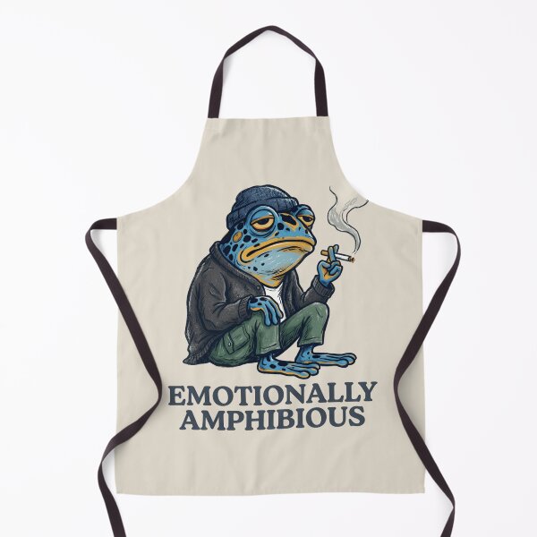 Item preview, Emotionally Amphibious Frog Meme T‑Shirt & Sticker – Funny Moody Frog Mental Health Humor designed and sold by ZyxDes.