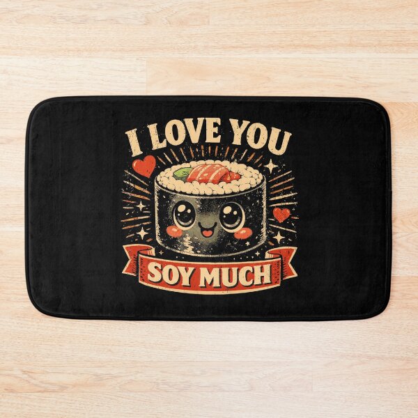 Item preview, Kawaii Sushi Retro Design - I Love You Soy Much designed and sold by Pineapple-Tree.