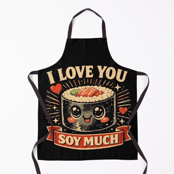 Item preview, Kawaii Sushi Retro Design - I Love You Soy Much designed and sold by Pineapple-Tree.