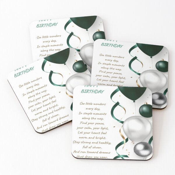 Item preview, Elegant Happy Birthday Card – Modern Balloons and Heartfelt Wishes designed and sold by ManiPopi998877.