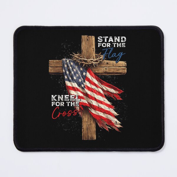 Item preview, Stand For The Flag Kneel For The Cross Patriotic Christian Art designed and sold by MontyCarolina.
