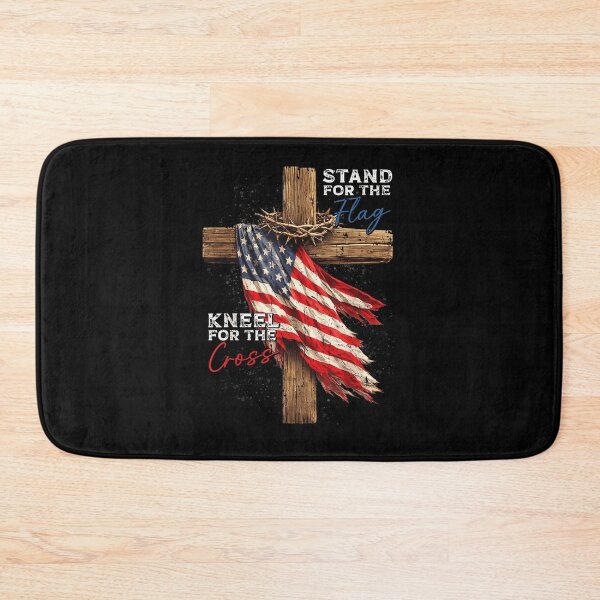 Item preview, Stand For The Flag Kneel For The Cross Patriotic Christian Art designed and sold by MontyCarolina.