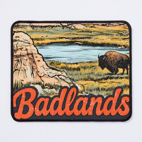 Item preview, Badlands National Park Colorful Landscape Cute Bison designed and sold by HowToCanadian.