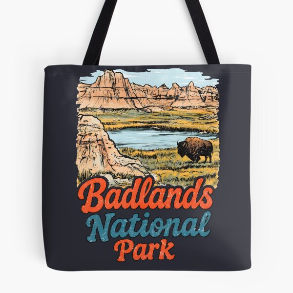 Item preview, Badlands National Park Colorful Landscape Cute Bison designed and sold by HowToCanadian.