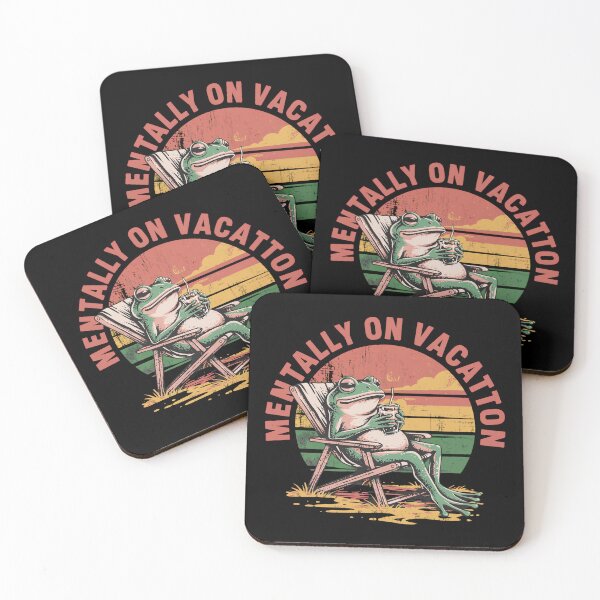 Item preview, Mentally On Vacation Frog Vintage Retro Nature Aesthetic designed and sold by mikoala50.