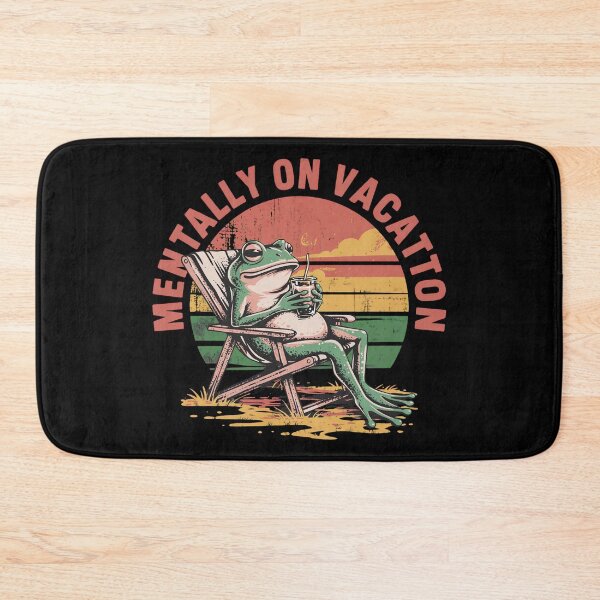 Item preview, Mentally On Vacation Frog Vintage Retro Nature Aesthetic designed and sold by mikoala50.