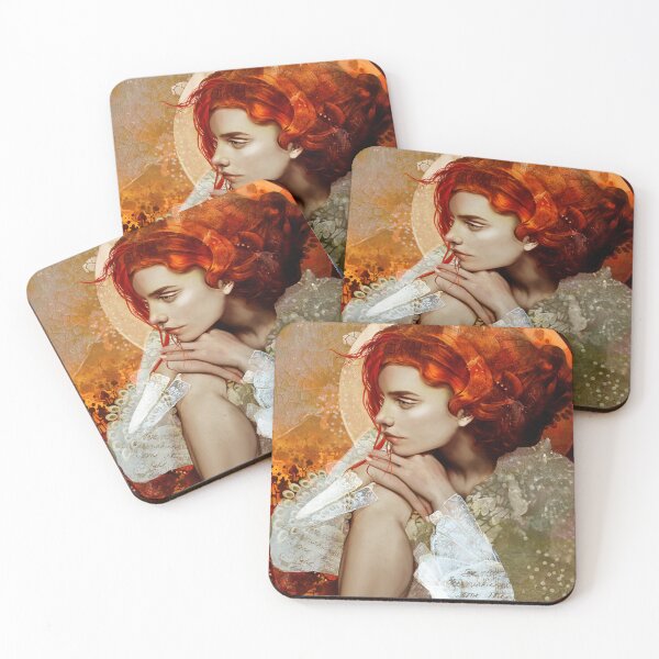 Item preview, Rust & Reverie: Melancholy Redhead Profile Portrait designed and sold by MarCanton.