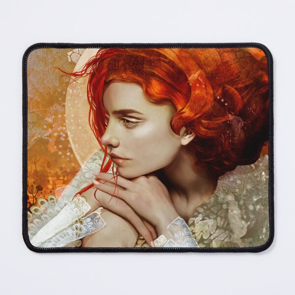 Item preview, Rust & Reverie: Melancholy Redhead Profile Portrait designed and sold by MarCanton.