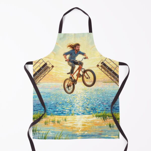 Item preview, Man Jumping on Bike at Sunset designed and sold by M-Y-A-R-T-.