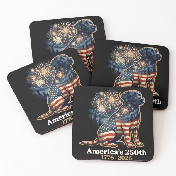 Item preview, America 250th Anniversary 1776 To 2026 Patriotic Labrador Retriever Dog Art designed and sold by CaosticDomes.
