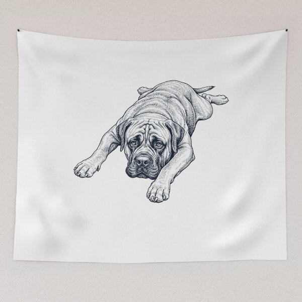Item preview, Vintage Mastiff Splooting Dog Mom Dad Lover designed and sold by DoodleTortle.