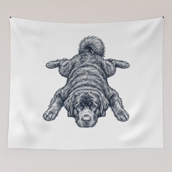 Item preview, Vintage Newfoundland Splooting Dog Mom Dad Lover designed and sold by DoodleTortle.