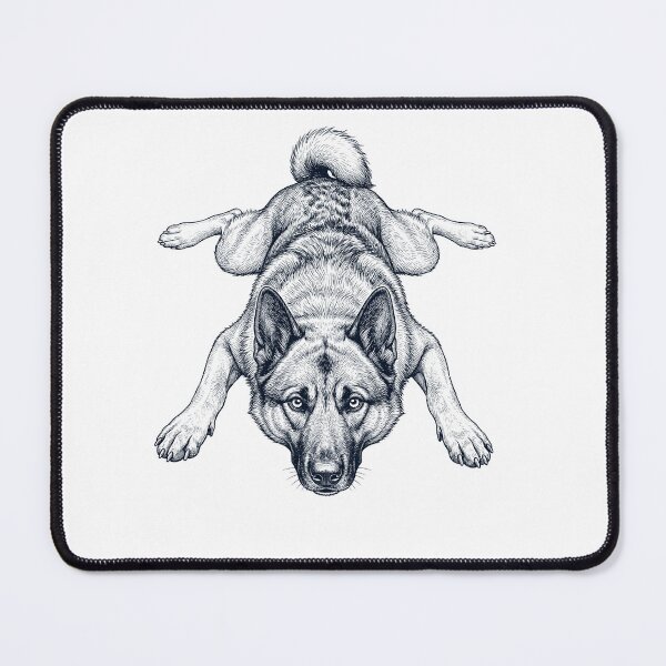 Item preview, Vintage Norwegian Elkhound Splooting Dog Mom Dad Lover designed and sold by DoodleTortle.