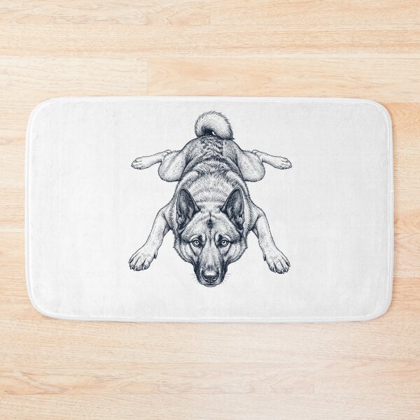 Item preview, Vintage Norwegian Elkhound Splooting Dog Mom Dad Lover designed and sold by DoodleTortle.