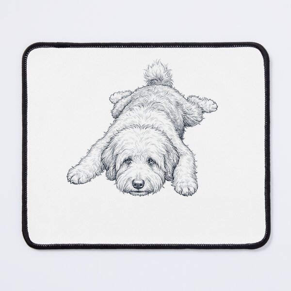 Item preview, Vintage Old English Sheepdog Splooting Dog Mom Dad Lover designed and sold by DoodleTortle.