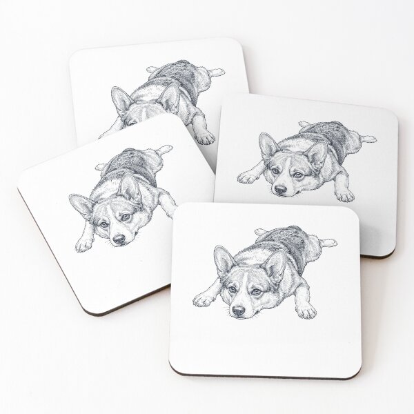 Item preview, Vintage Pembroke Welsh Corgi Splooting Dog Mom Dad Lover designed and sold by DoodleTortle.