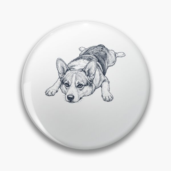 Item preview, Vintage Pembroke Welsh Corgi Splooting Dog Mom Dad Lover designed and sold by DoodleTortle.