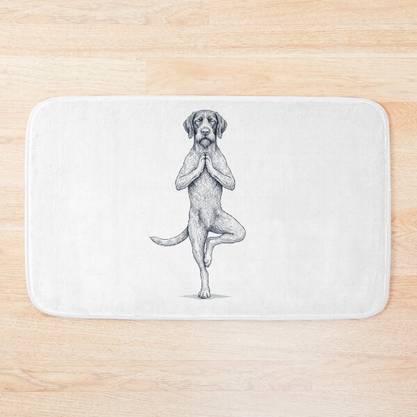 Item preview, Vintage German Wirehaired Pointer Yoga Tree Pose Dog Mom Lover designed and sold by TerryConnells.