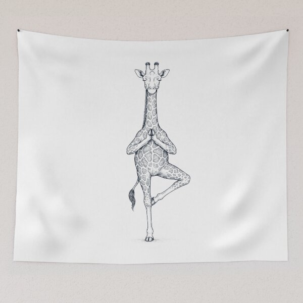 Item preview, Vintage Giraffe Yoga Tree Pose Animal Lover designed and sold by TerryConnells.