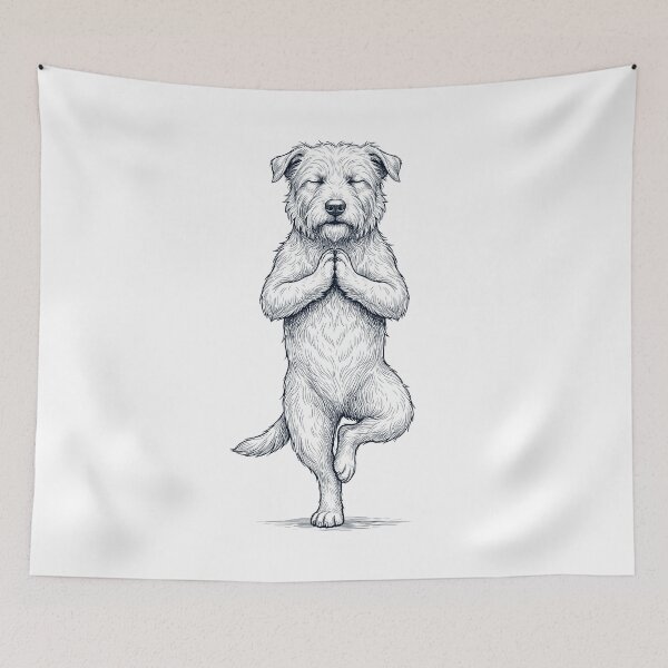 Item preview, Vintage Glen of Imaal Terrier Yoga Tree Pose Dog Mom Lover designed and sold by TerryConnells.