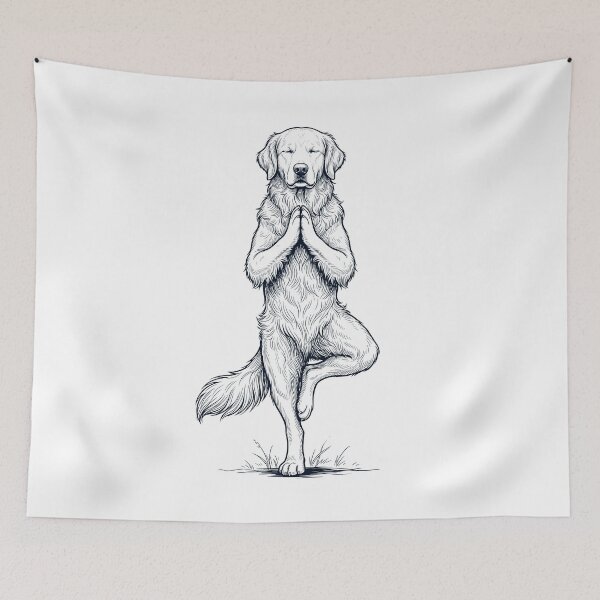 Item preview, Vintage Golden Retriever Yoga Tree Pose Dog Mom Lover designed and sold by TerryConnells.