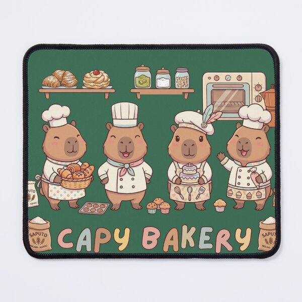 Item preview, Capy Bakery Cute Capybara Bakers Illustration Set designed and sold by sanorastyle.
