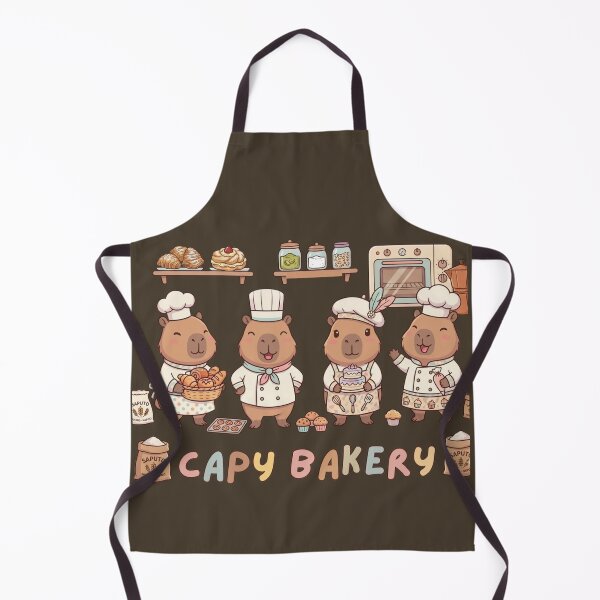 Item preview, Capy Bakery Cute Capybara Bakers Illustration Set designed and sold by sanorastyle.