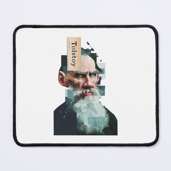 Item preview, Leo Tolstoy – Literary Collage Portrait Art Print | Russian Literature War and Peace Poster designed and sold by OzzFrequency.