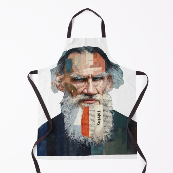 Item preview, Leo Tolstoy – Literary Collage Portrait Art Print | Russian Literature War and Peace Poster designed and sold by OzzFrequency.