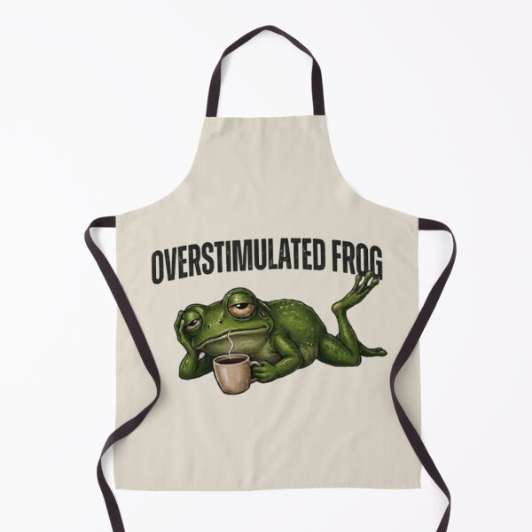 Item preview, Overstimulated Frog Retro Funny Mental Health Introvert Coffee Lover Gift designed and sold by ZyxDes.