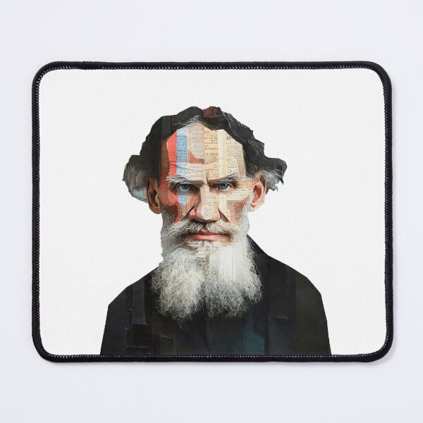 Item preview, Leo Tolstoy – Literary Collage Portrait Art Print | Russian Literature War and Peace Poster designed and sold by OzzFrequency.