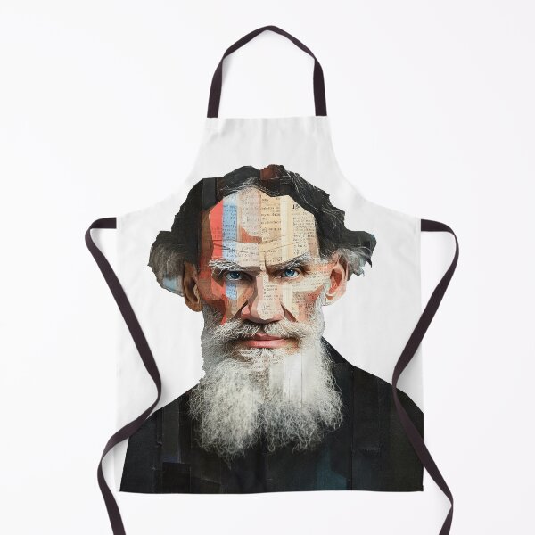 Item preview, Leo Tolstoy – Literary Collage Portrait Art Print | Russian Literature War and Peace Poster designed and sold by OzzFrequency.