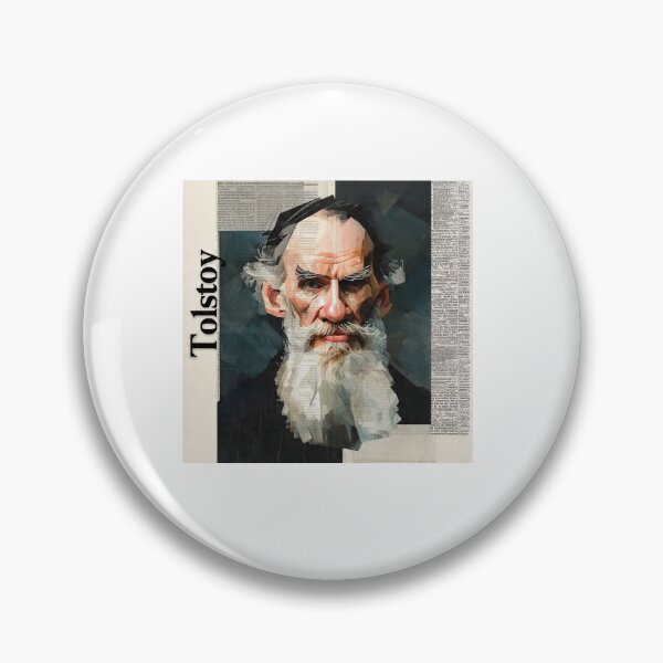 Item preview, Leo Tolstoy – Literary Collage Portrait Art Print | Russian Literature War and Peace Poster designed and sold by OzzFrequency.