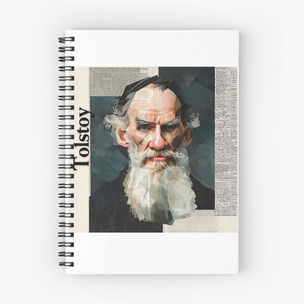 Item preview, Leo Tolstoy – Literary Collage Portrait Art Print | Russian Literature War and Peace Poster designed and sold by OzzFrequency.