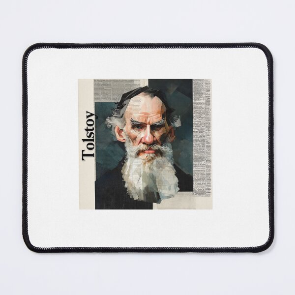 Item preview, Leo Tolstoy – Literary Collage Portrait Art Print | Russian Literature War and Peace Poster designed and sold by OzzFrequency.