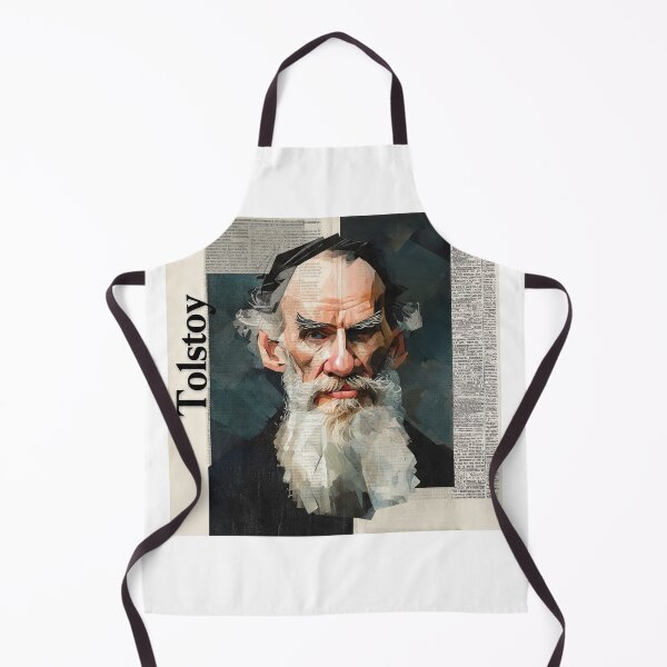 Item preview, Leo Tolstoy – Literary Collage Portrait Art Print | Russian Literature War and Peace Poster designed and sold by OzzFrequency.