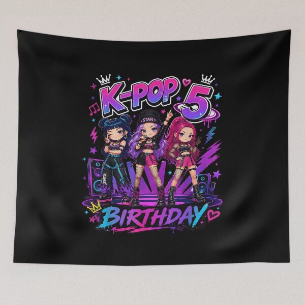 Item preview, K-Pop 5th Birthday Star Girl Group Pop Music Fan Birthday Gift designed and sold by LanoraDamie.